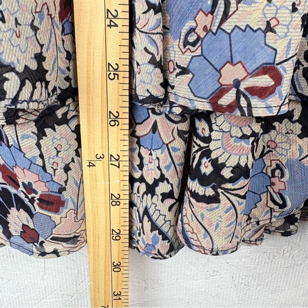 Chaps Chiffon Paisley Print Asymmetrical Skirt Sz Large 34” Waist VTG 90s Y2K - Picture 8 of 8